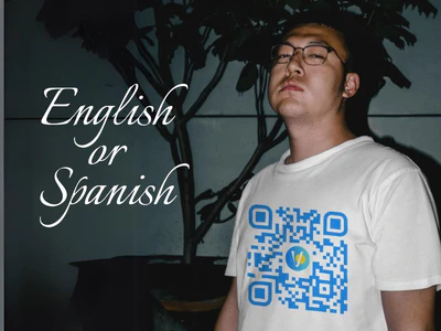 English or Spanish QR code