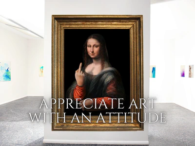Monalisa middle finger QR code