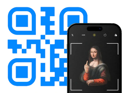 Monalisa middle finger QR code
